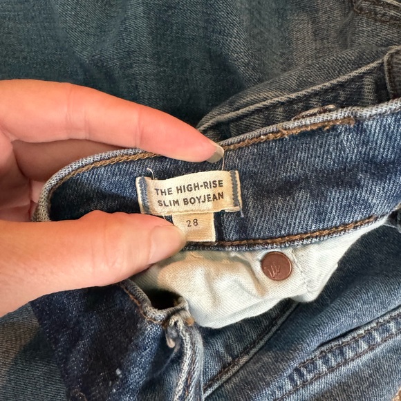 Madewell high-rise slim boyfriend tuxedo stripe - Picture 7 of 9